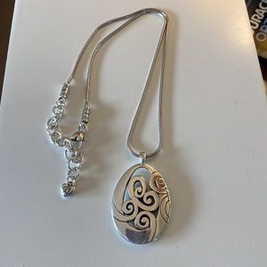 Brighton scrollwork silver adjustable necklace